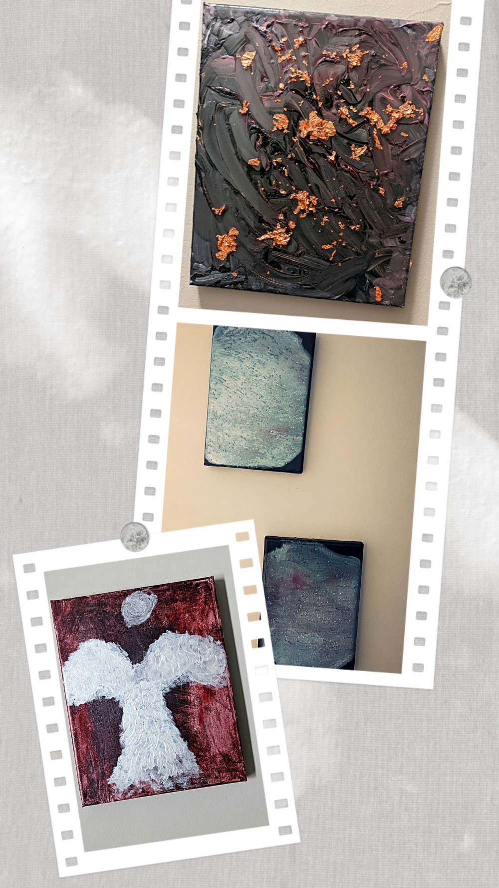 Original abstract artwork by Lindilu Q, she’s also on Instagram. Photo collage by Tremaine L. Loadholt