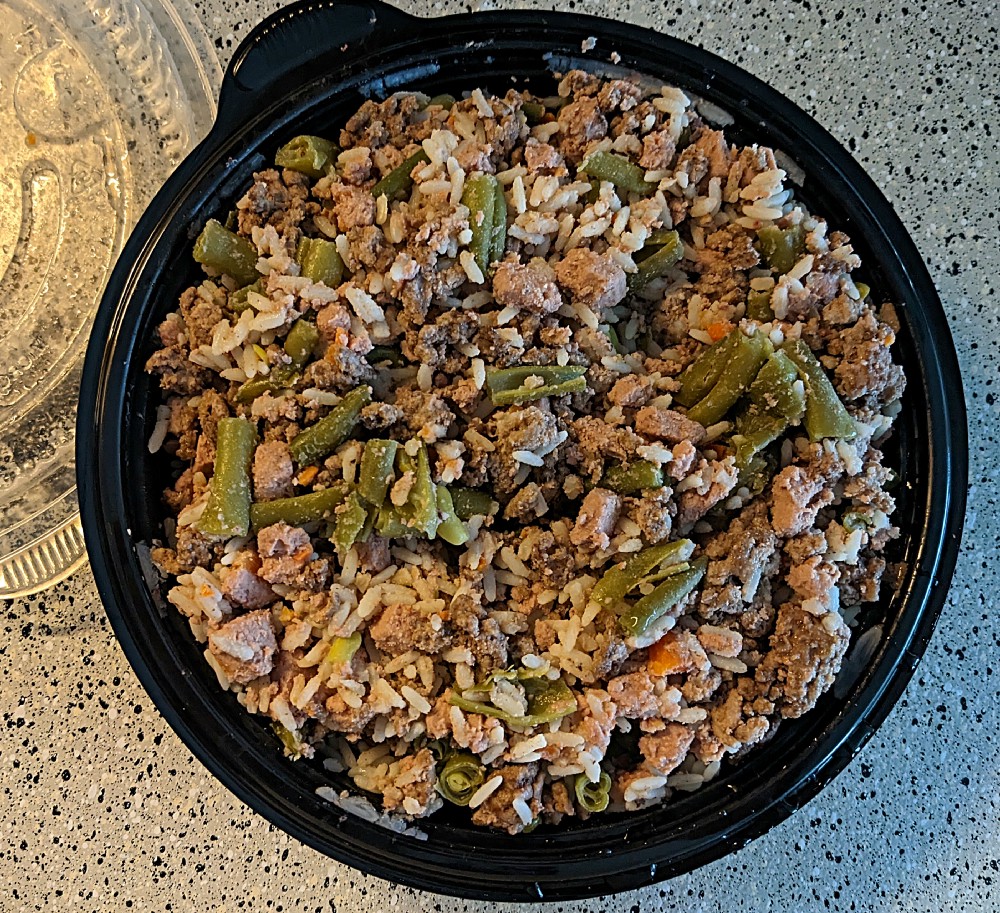 Fresh Pet turkey & chicken loaf, ground beef, rice, & green beans. This initial dish was a hit with Jernee, and it inspired me to move forward with making all of her food & treats on my own. Photo Credit: Tremaine L. Loadholt
